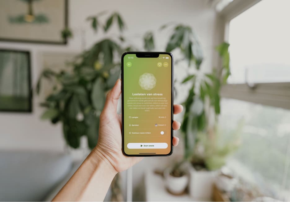 Minder stress ademhalingsoefening
